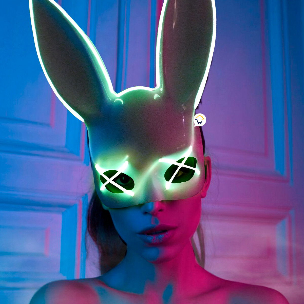 Mascara Neon Coneja Media Cara PG395NEON